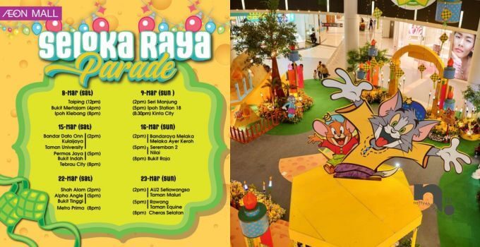 Senarai 12 Lokasi Seloka RAYA AEON MALL Bersama Tom and Jerry, Best Ni!
